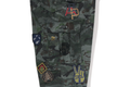A BATHING APE HYBRID CAMO MULTI BADGE CARGO PANTS