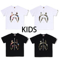 A BATHING APE BAPE KIDS HYBRID CAMO SHARK TEE
