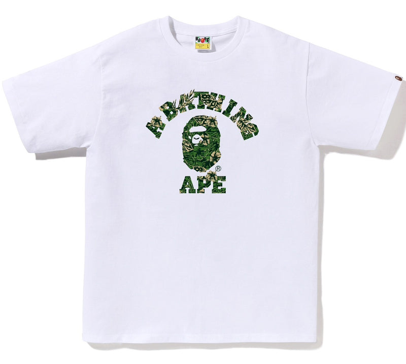 A BATHING APE PALM RESORT CAMO COLLEGE TEE