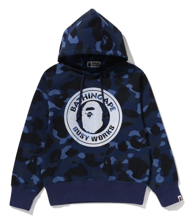 A BATHING APE Ladies' COLOR CAMO BUSY WORKS PULLOVER HOODIE