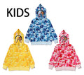 A BATHING APE BAPE KIDS ABC CAMO MILO SHARK ZIP HOODIE