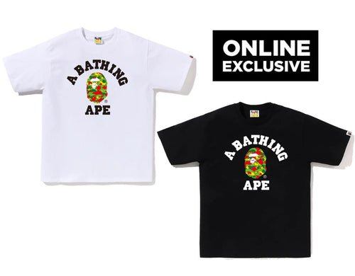 A BATHING APE STA CAMO COLLEGE TEE ONLINE EXCLUSIVE