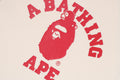 A BATHING APE Ladies' COLLEGE RAGLAN CROPPED L/S TEE