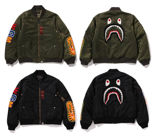 A BATHING APE SHARK MA-1 JACKET