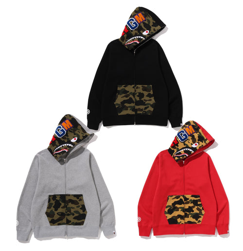 A BATHING APE SHARK FULL ZIP HOODIE