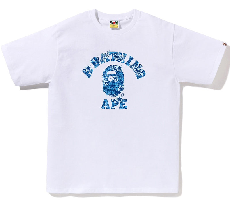 A BATHING APE PALM RESORT CAMO COLLEGE TEE