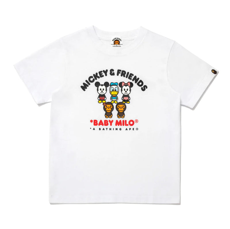 A BATHING APE BAPE KIDS BAPE x DISNEY MICKY & FRIENDS BABY MILO TEE