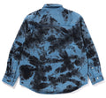 A BATHING APE DESTORYED BLEACH BATHING APE LOGO L/S SHIRT