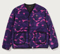 A BATHING APE COLOR CAMO STA QUILTING REVERSIBLE LIGHT DOWN JACKET