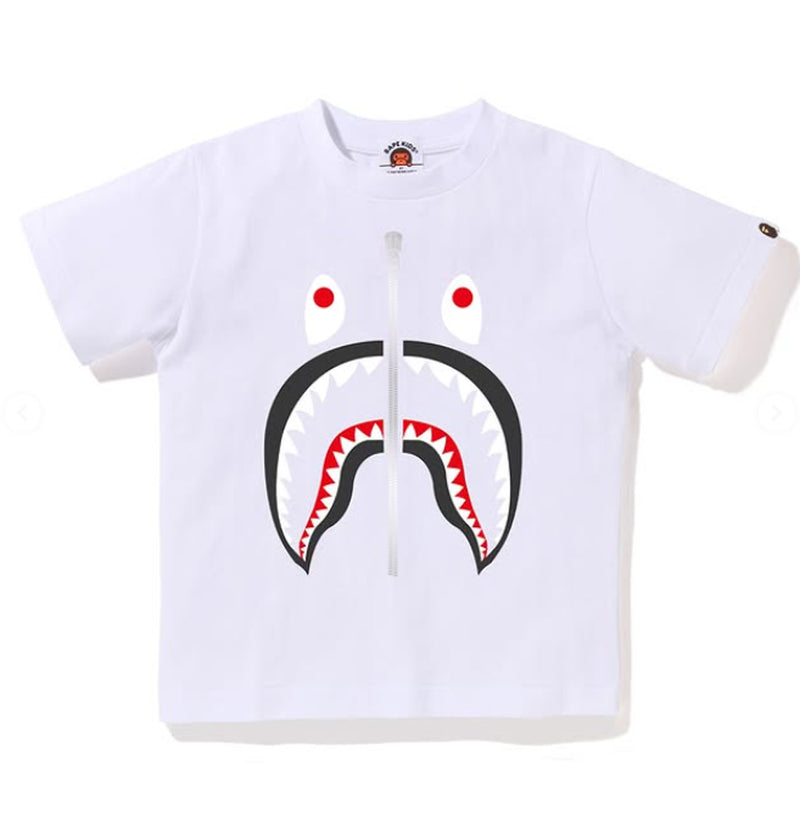 A BATHING APE BAPE KIDS SHARK TEE