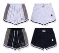 A BATHING APE MULTI LOGO REVERSIBLE RELAXED FIT SWEAT SHORTS