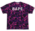 A BATHING APE Ladies' BAPE LOGO COLOR CAMO OVERSIZED TEE - happyjagabee store
