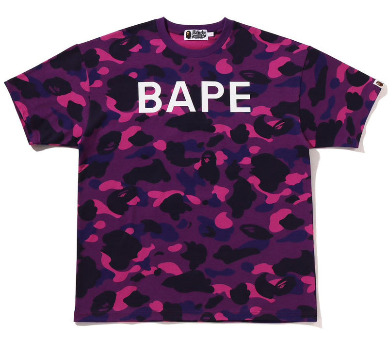 A BATHING APE Ladies' BAPE LOGO COLOR CAMO OVERSIZED TEE - happyjagabee store