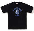 A BATHING APE JAPANESE INDIGO ART CAMO COLLEGE TEE