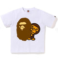 A BATHING APE BAPE KIDS APE HEAD & BABY MILO TEE