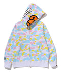 A BATHING APE NEW MULTI CAMO BABY MILO REGULAR FIT FULL ZIP HOODIE - happyjagabee store