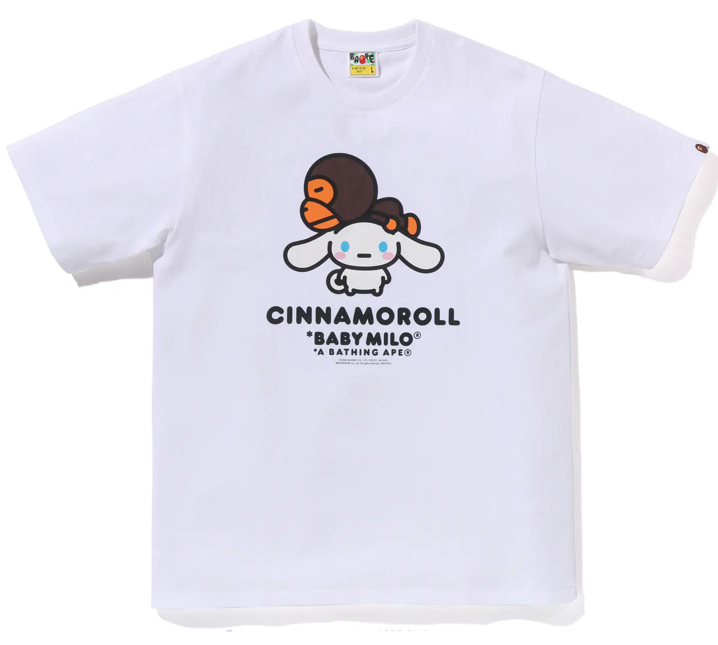 全国総量無料で A TEE CINNAMOROLL SANRIO x MILO BABY APE BATHING トップス