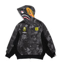 A BATHING APE BAPE x CR7 LIFE ALL OVER PRINT LOGO RELAXED FIT SHARK HOODIE