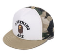 A BATHING APE BAPE KIDS 1ST CAMO COLLEGE MESH CAP