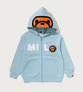 A BATHING APE BAPE KIDS BABY MILO PLUSH DOLL ZIP HOODIE