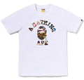 A BATHING APE Ladies' HYBRID CAMO COLLEGE TEE