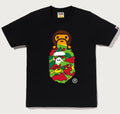 A BATHING APE Ladies' STA CAMO MILO ON APE HEAD TEE