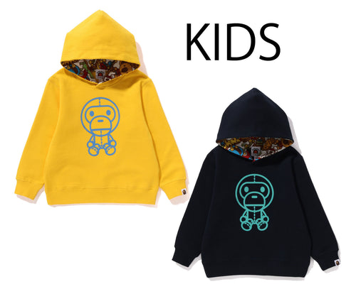 A BATHING APE BAPE KIDS BABY MILO TOY PULLOVER HOODIE