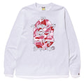 A BATHING APE ABC CAMO JAPANESE LETTERS L/S TEE