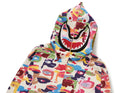 A BATHING APE BAPE x KIDSUPER CAMO SHARK FULL ZIP HOODIE
