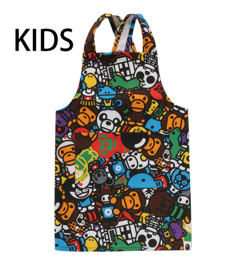 A BATHING APE BAPE KIDS MILO ALL SAFARI APRON