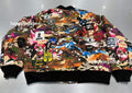 A BATHING APE HYBRID CAMO MULTI BADGE PADDED MA-1 JACKET