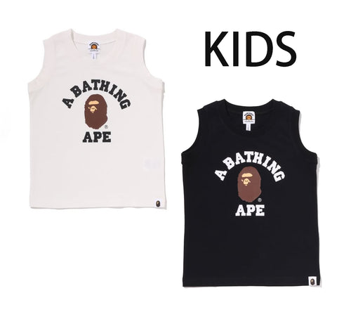 A BATHING APE BAPE KIDS COLLEGE TANK TOP