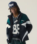 A BATHING APE CROC PATTERN PADDED TRACK JACKET
