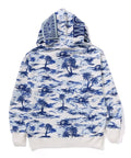A BATHING APE PLAM TREE CAMO RELAXED FIT SHARK FULL ZIP HOODIE