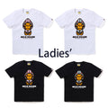 A BATHING APE Ladies' PASTEL COLOR CAMO MILO SHARK FZH TEE