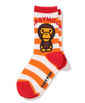 A BATHING APE BAPE KIDS BABY MILO STRIPE SOCKS