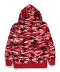 A BATHING APE PLAM TREE CAMO RELAXED FIT SHARK FULL ZIP HOODIE