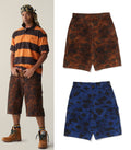 A BATHING APE SOLID 1ST CAMO GARMENT DYED RELAXED FIT WORK SHORTS