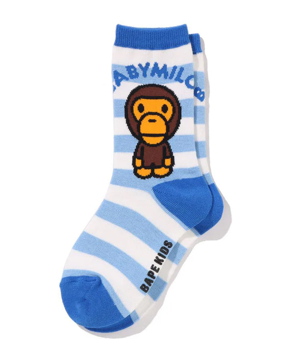 A BATHING APE BAPE KIDS BABY MILO STRIPE SOCKS