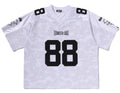A BATHING APE SOLID CAMO MULTI LOGO RELAXED FIT FOOTBALL JERSEY