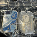 A BATHING APE ABC CAMO DOG TAG SET NECKLACE