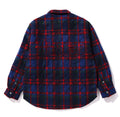 A BATHING APE A BATHING APE LOGO CHECK PATTERN PADDED FLANNEL SHIRT JACKET