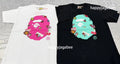 A BATHING APE Ladies' STICKERS ON APE HEAD TEE