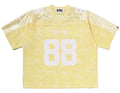 A BATHING APE SOLID CAMO MULTI LOGO RELAXED FIT FOOTBALL JERSEY