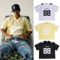 A BATHING APE SOLID CAMO MULTI LOGO RELAXED FIT FOOTBALL JERSEY