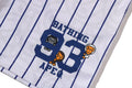 A BATHING APE BAPE KIDS ALL BABY MILO STRIPE MILO BASEBALL SHORTS