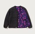 A BATHING APE COLOR CAMO STA QUILTING REVERSIBLE LIGHT DOWN JACKET