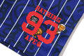 A BATHING APE BAPE KIDS ALL BABY MILO STRIPE MILO BASEBALL SHORTS