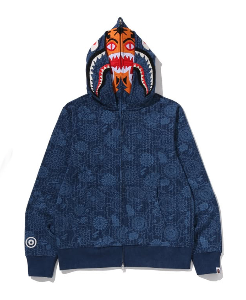 ☆*☆様 A BATHING APE ジャージ A BATHING APE JAPANESE INDIGO ART CAMO DOUBLE TIGER SHARK FULL ZIP
