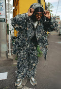 A BATHING APE TREE EDGE CAMO LASER CUT M-51 JACKET